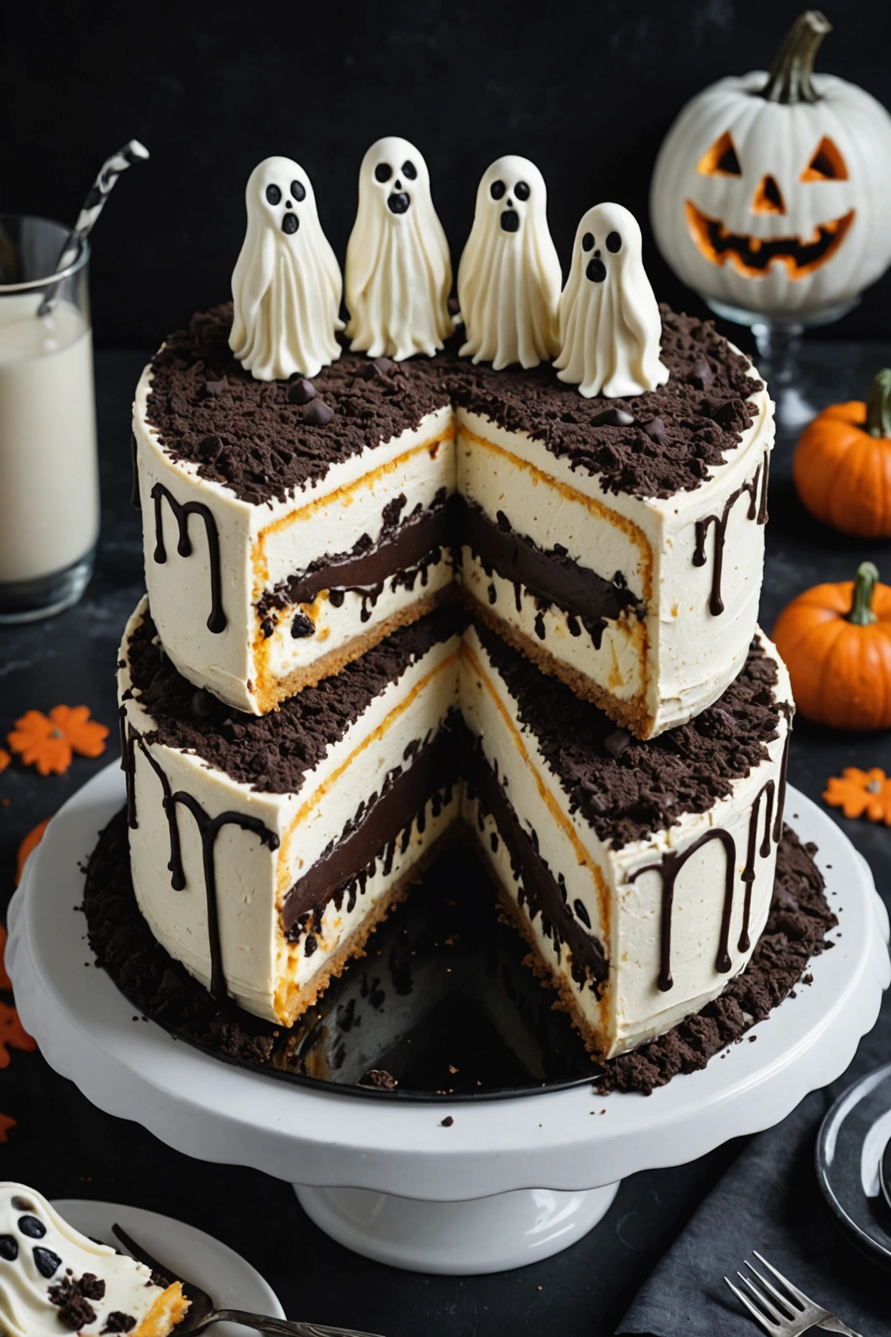 3. Ghostly Graveyard Cheesecake