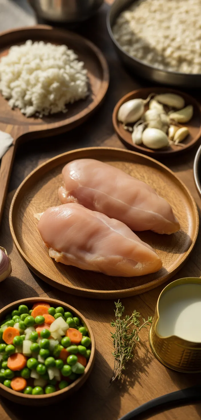 Ingredients photo for Easy Crockpot Chicken And Rice Recipe